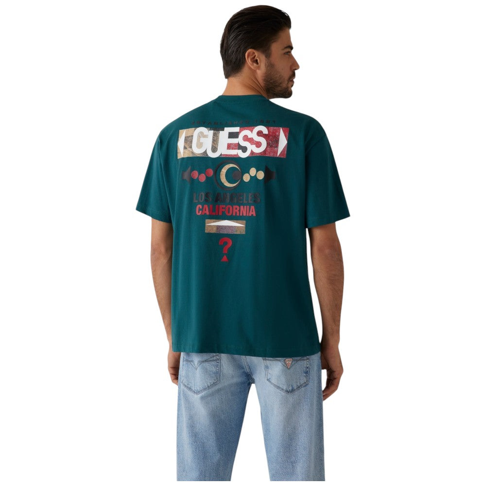 Guess t-shirt verde Abstract M5RI03 I3Z14 A70L T-shirt Guess