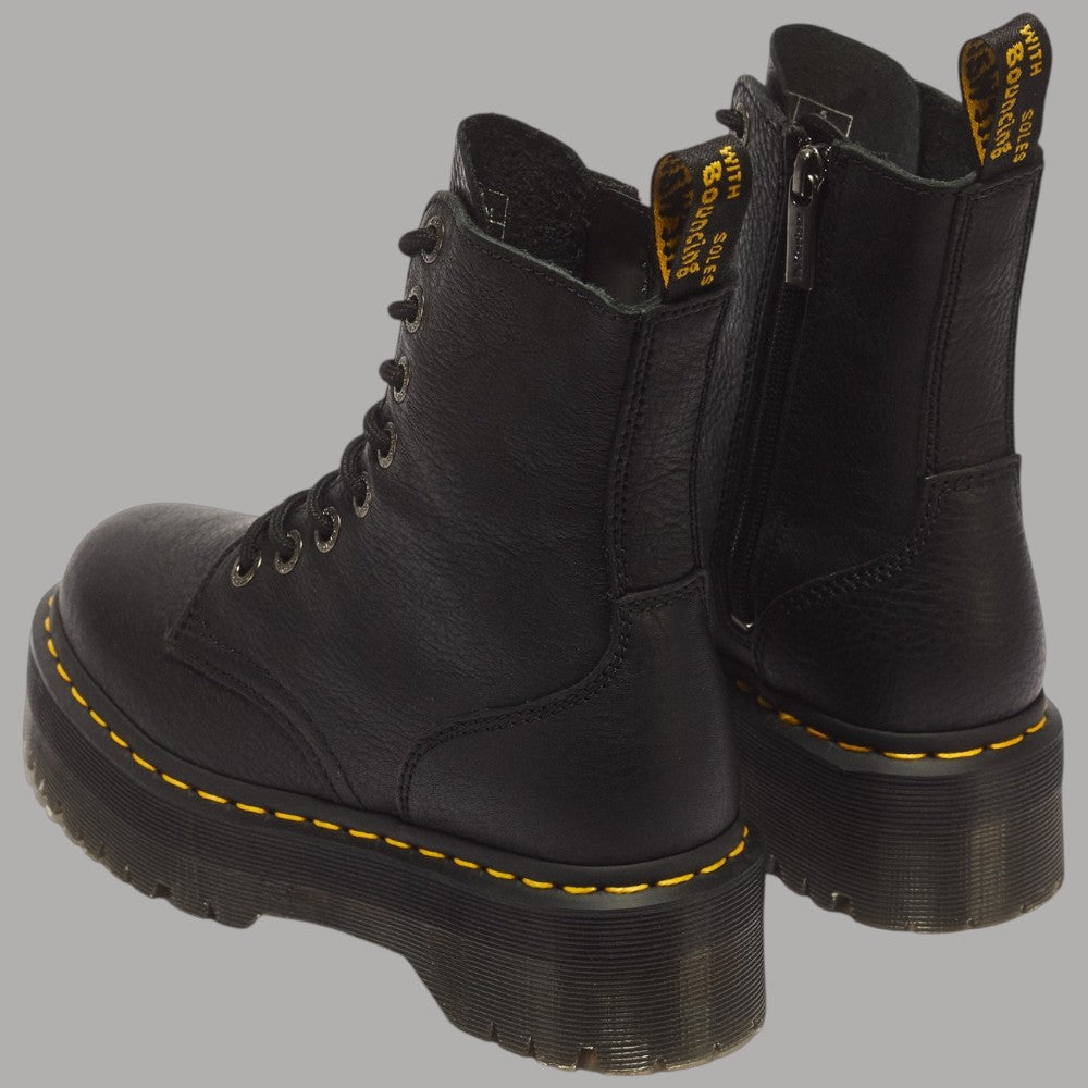 Stivali platform Dr Martens Jadon III in pelle Pisa neri con suola gialla