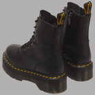Stivali platform Dr Martens Jadon III in pelle Pisa neri con suola gialla