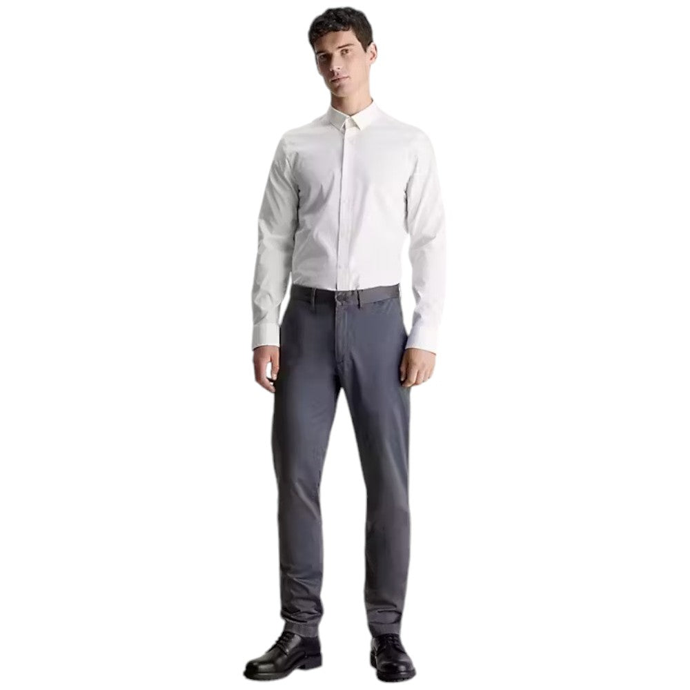 Calvin Klein pantaloni grigio sateen sretch slim K10K110963 Pantaloni Calvin Klein