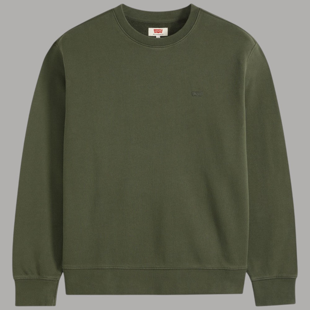Felpa Levi's Original Housemark logo piccolo verde oliva a girocollo