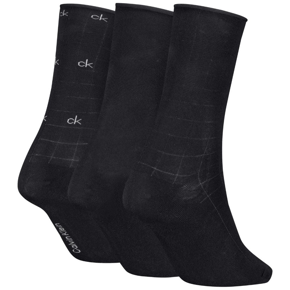 Calvin Klein donna pack 3 calze nere 701235368001801 Intimo Calvin Klein