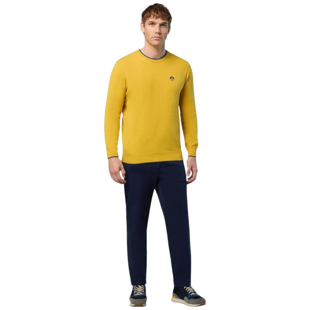 North Sails maglione pullover giallo in misto cashmere 699775 Maglieria North Sails