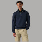Felpa mezza zip Levi's Original Housemark blu navy con collo a scomparsa