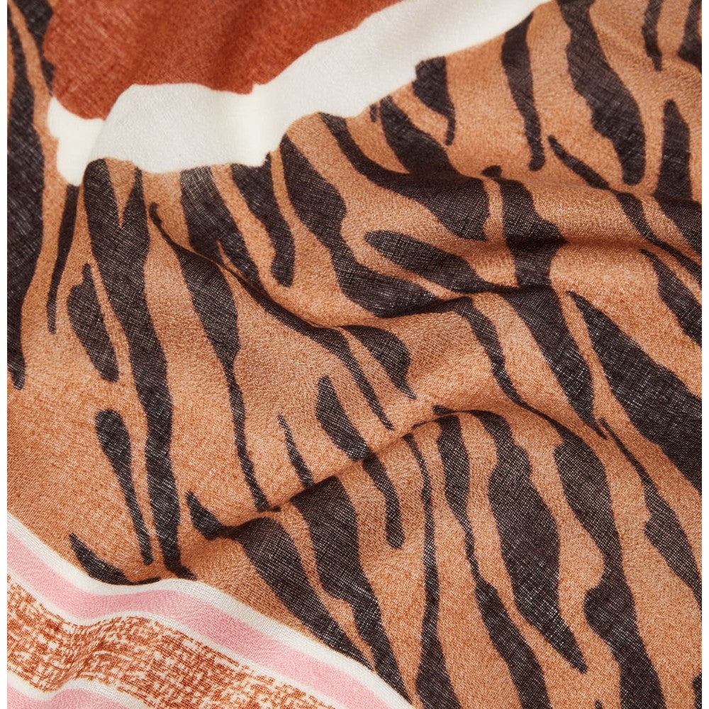 Liu Jo sciarpa stola marrone cm 70x180 Baby Zebra 2F4105T0300 Sciarpe Liu Jo