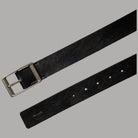 Calvin Klein cintura uomo effetto tumbled nera con fibbia ad ardiglione e texture liscia.