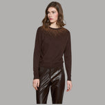 Pullover girocollo Relish con strass