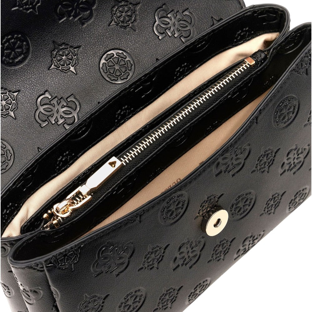 Guess borsa a mano nera 4G Logo peony TISHA HWPD7764200BLO Borse Guess
