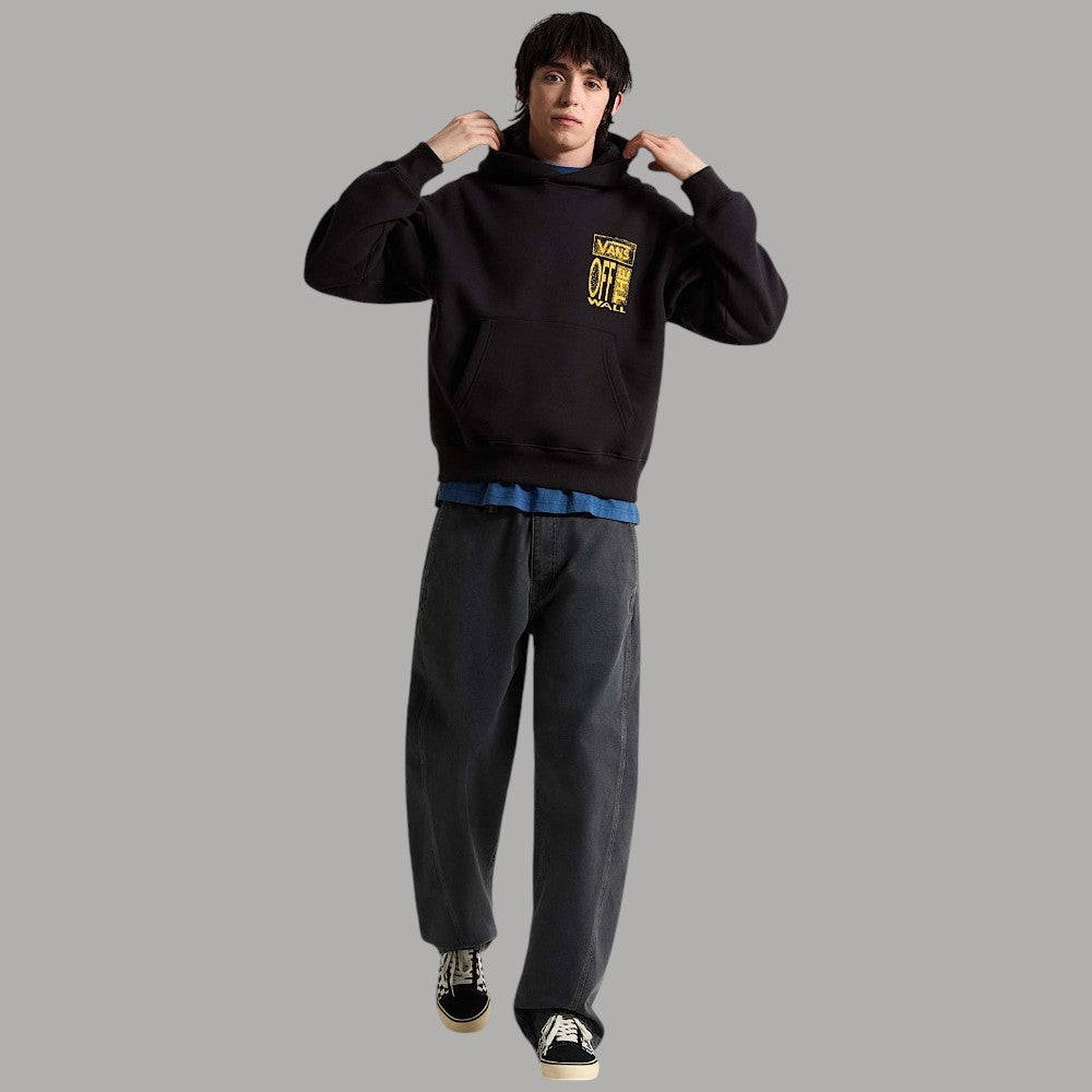 Felpa nera oversize Vans Cut and Paste con stampa grafica