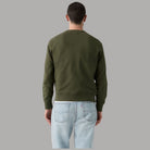 Felpa Levi's Original Housemark logo piccolo color verde oliva, vista posteriore