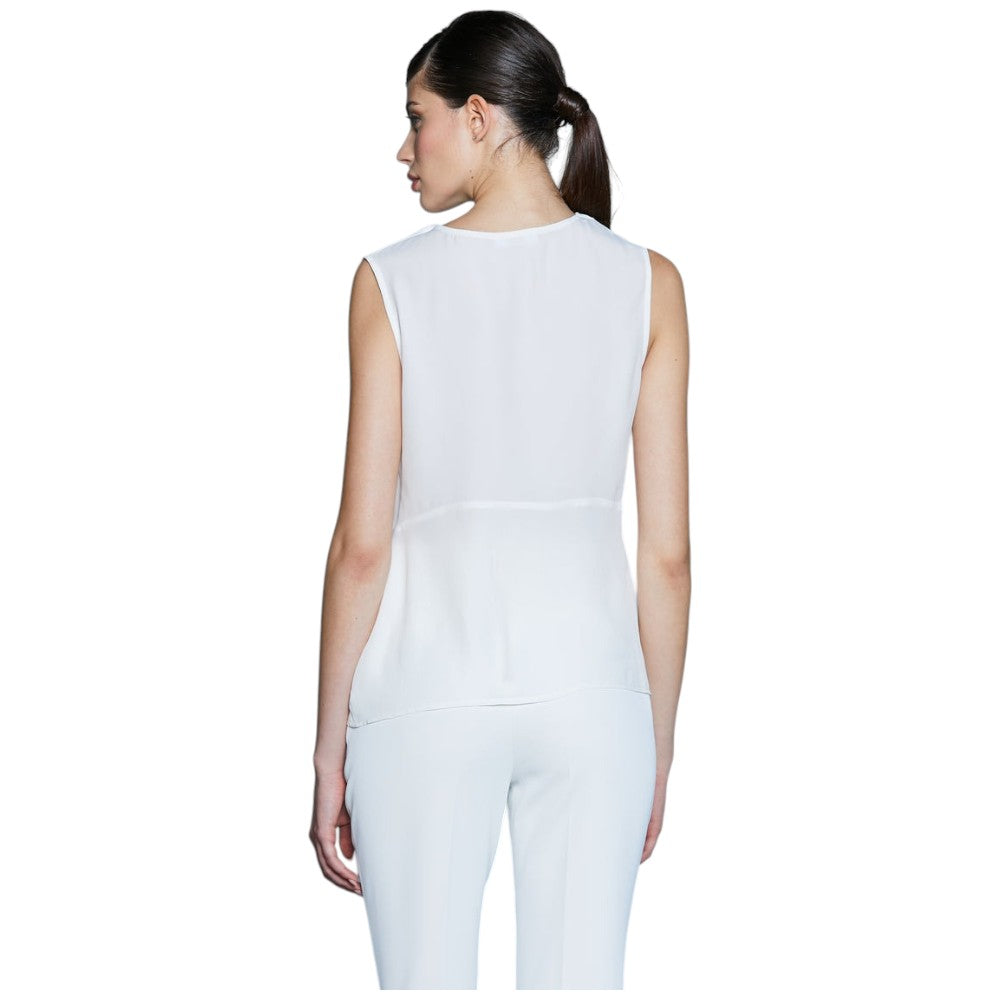 Relish blusa bianca con collana COLLEC RCP2503445003 Camicie Relish
