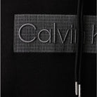 Calvin Klein LS 350FLEECE SPW GRA felpa nera con logo ricamato bianco e dettaglio zip