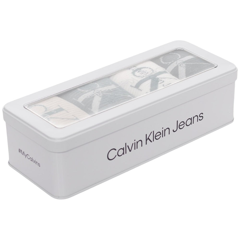 Calvin Klein Jeans pack 4 paia calzini verdi bianchi beige 701229453004801 Calzini Calvin Klein Jeans