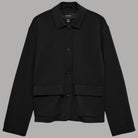 Vero Moda giacca in modal nera con tasche frontali e texture liscia