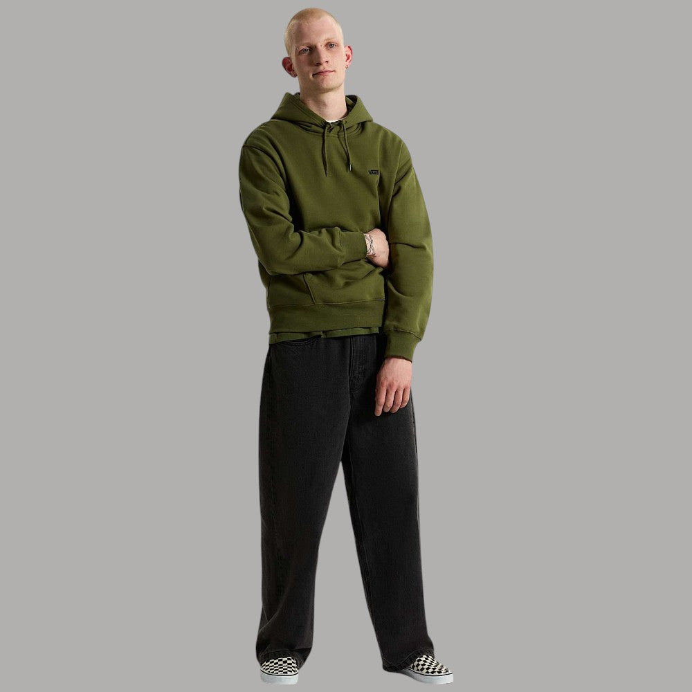 Felpa con cappuccio Vans verde con cappuccio e tasca frontale, maniche lunghe