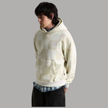 Felpa con cappuccio Vans, beige a scacchi, logo sul petto, tasca a marsupio