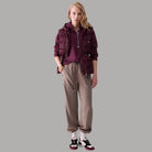 Pantaloni regular fit Liu Jo TF6148T692A in tessuto beige con dettaglio coulisse in vita