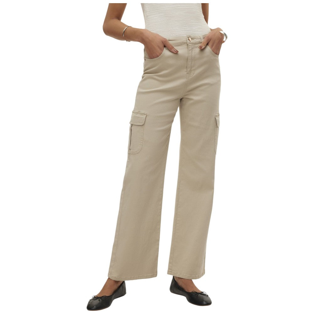 Vero Moda pantalone cargo beige Tessa 10305722 Pantaloni Vero Moda