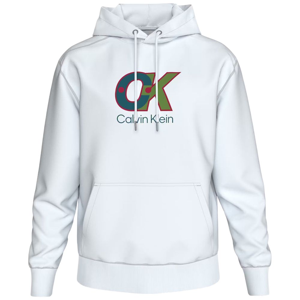 Calvin Klein felpa bianca con cappuccio LV04LD240GYAF Felpe Calvin Klein