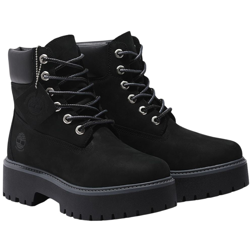 Timberland donna stivale nero Impermeabile con Plateau Stone Street 6-Inch Timberland