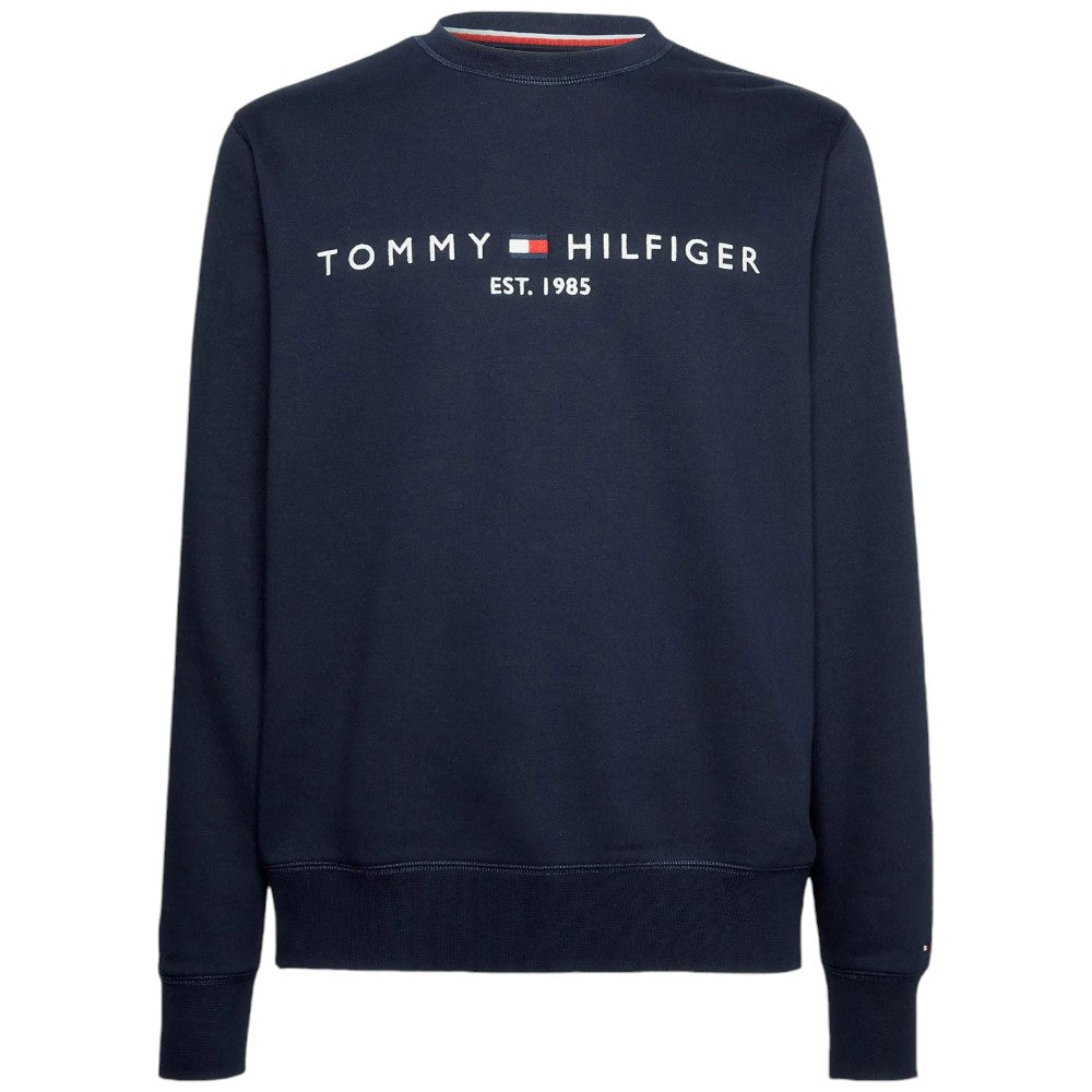 Tommy Hilfiger felpa blu logo ricamato MW0MW11596 Felpe Tommy Hilfiger