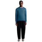 Lyle & Scott pullover merino blu acqua KN2110VC Maglieria Lyle & Scott