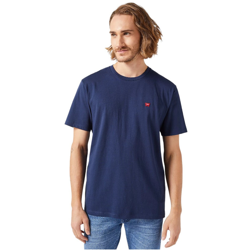 Wrangler t-shirt blu logo piccolo 112350434 T-shirt Wrangler