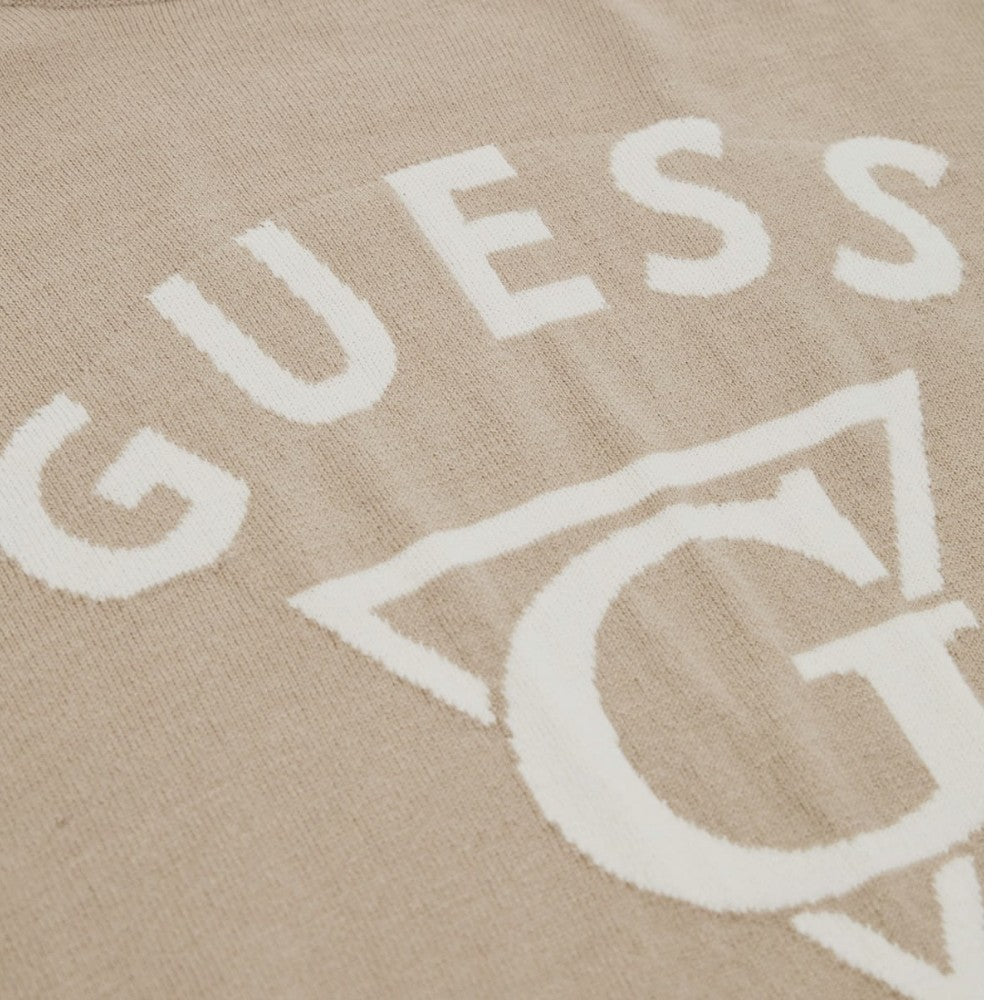 Guess pullover beige logo jacquard Edgar M4BR06 Z3H82 G1DH Maglieria Guess