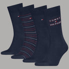Calzini blu da uomo Tommy Hilfiger, 4 paia in confezione regalo