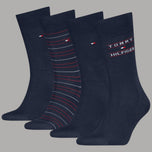 Calzini blu da uomo Tommy Hilfiger, 4 paia in confezione regalo