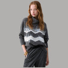 Liu Jo maglione jacquard con paillettes grigio scuro e dettagli glitterati