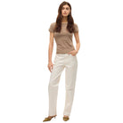 Vero Moda t-shirt a righe beige e marrone Fiona 10300882 T-shirt Vero Moda