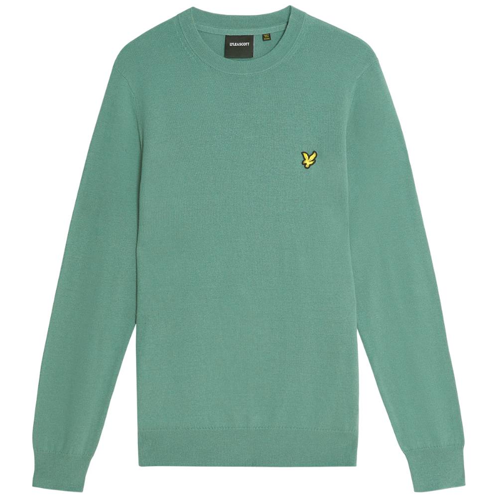 Lyle & Scott pullover merino verde KN2110VC Maglieria Lyle & Scott