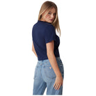 Guess t-shirt blu cropped washed logo W5GI15 K8FQ4 G7P1 T-shirt Guess