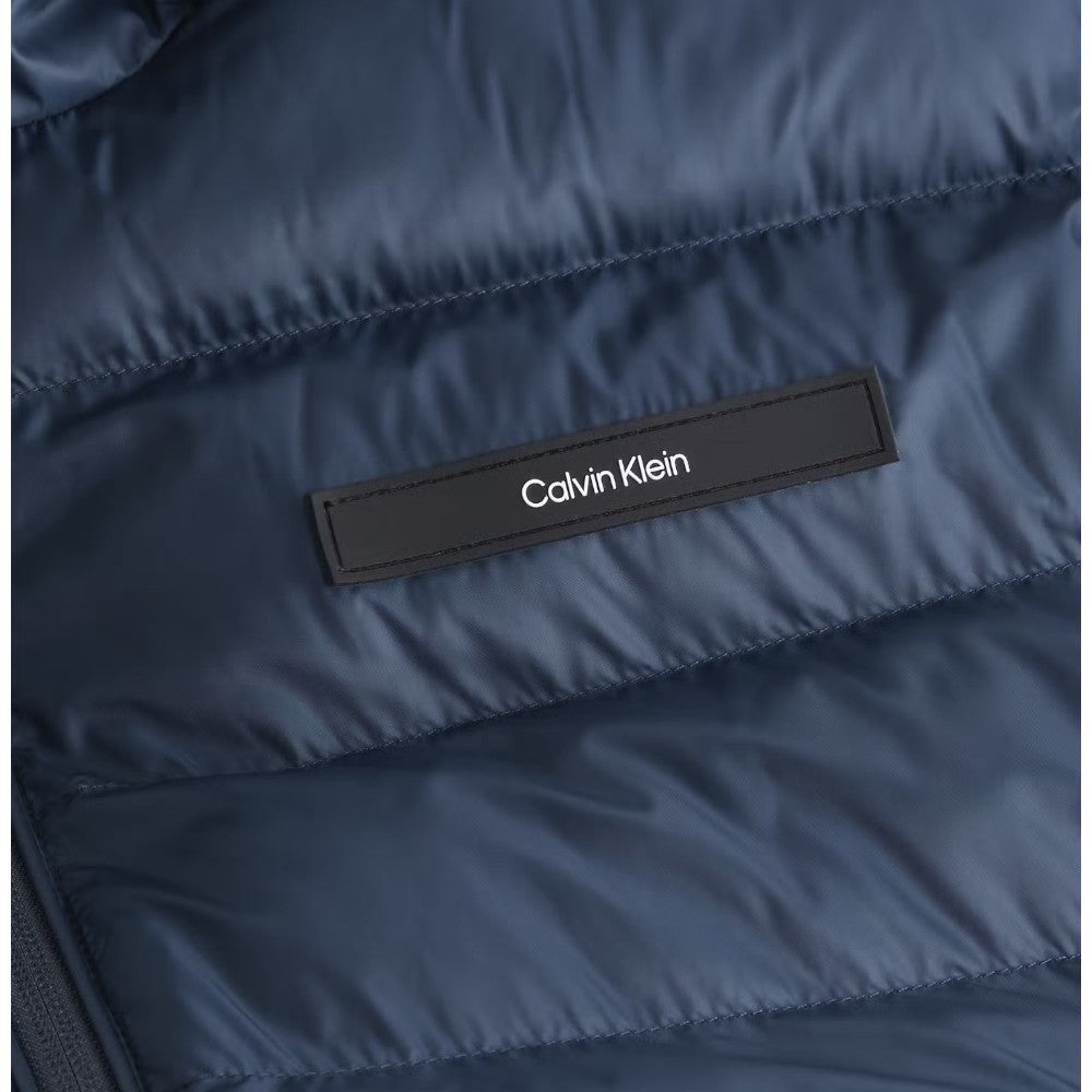 Calvin Klein piumino blu con cappuccio Puffer K10K113908PPK Giubbini Calvin Klein