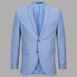 Jack & Jones Solaris giacca blazer da uomo celeste tessuto con texture liscia e dettagli classici