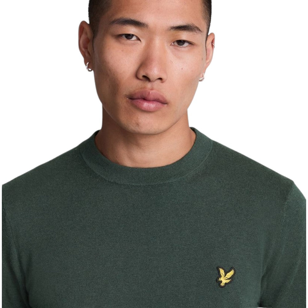 Lyle & Scott pullover merino verde KN2110VC Maglieria Lyle & Scott