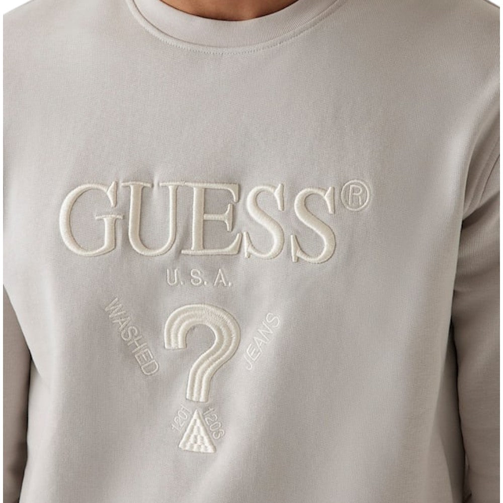 Guess felpa grigio chiaro Beau M5RQ08 KCN01 G9B8 Felpe Guess