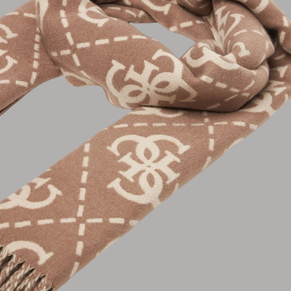 Guess sciarpa marrone con logo 4G W5BZ33 Z4210 P1WA - Prodotti di Classe