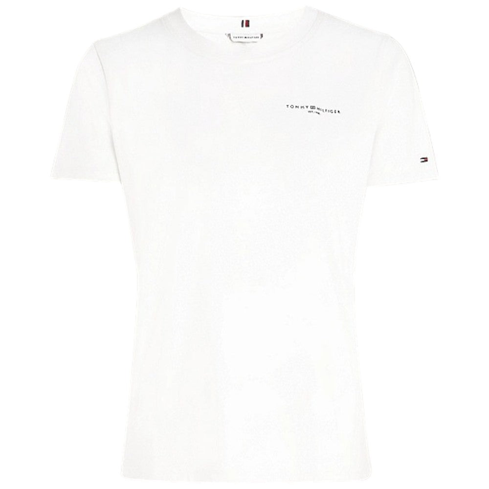 Tommy Hilfiger t-shirt bianco logo mini corp WW0WW37877 T-shirt Tommy Hilfiger