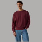 Felpa Levi's Original Housemark logo piccolo in borgogna con collo rotondo e dropout classico