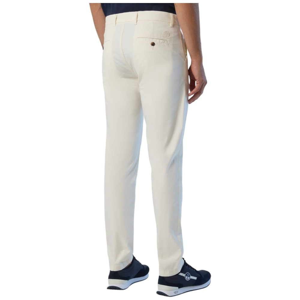 North Sails pantalone chino panna slim fit Defender 673071 Pantaloni North Sails