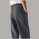 Liu Jo Pantaloni tessuto TF6149T691A con pinstripe nero e dettaglio cintura con logo