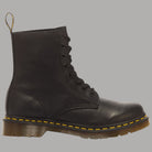 Stivali stringati Dr Martens 1460 Pascal in pelle Virginia neri con cuciture gialle
