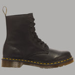 Stivali stringati Dr Martens 1460 Pascal in pelle Virginia neri con cuciture gialle