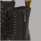 Stivali Dr Martens Jadon III in pelle Pisa neri con dettagli metallici e zip laterale