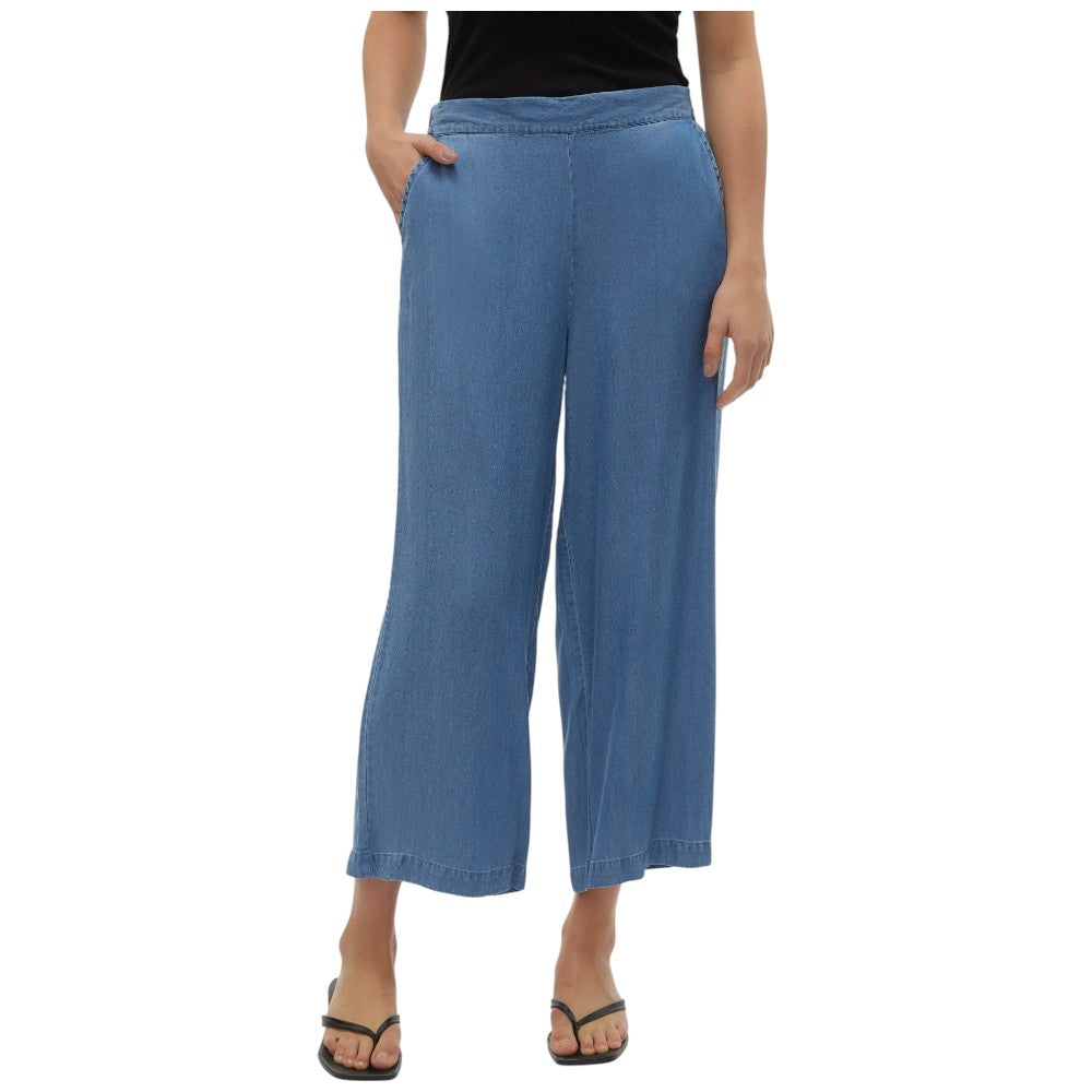 Vero Moda pantaloni in tencel blu Bree 10304861 Pantaloni Vero Moda