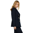 Relish giacca blu gessato FUGAM RDA2505091007 Giacche Relish