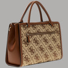 Borsa a tracolla Guess Audrey marrone con stampa logo all-over