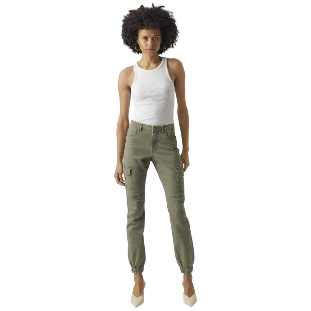 Vero Moda pantaloni cargo verde Ivy Mr Ankle Pantaloni Vero Moda